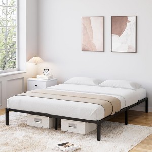 Black Metal Bed Frame, 13 Inch Bed Frames No Box Spring Needed, Platform Bed Frame, Noise Free, Easy Assembly - 1 of 4