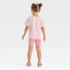Toddler Girls' 2pc Disney Minnie Mouse Floral T-Shirt & Biker Shorts Set - Pink - 2 of 4