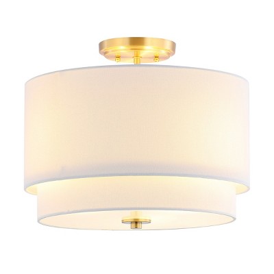 Laconia 16" Gold and Glass LED Flush Mount