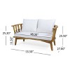 Okak Boho Patio Accent Chair/Loveseat,Set of 1/2,Outdoor Acacia Leisure Chairs Upholstered Armchair for Backyard,Patio&Garden,400lbs Max - 4 of 4
