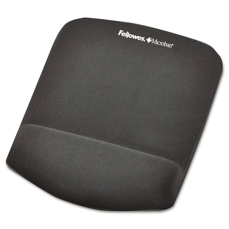 Fellowes PlushTouch Mouse Pad with Wrist Rest Foam Graphite 7 1/4 x 9-3/8 9252201, 1 of 5