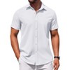 COOFANDY Men's Button Down Short Sleeve for Men Summer Business Casual Dress Shirt - 4 of 4