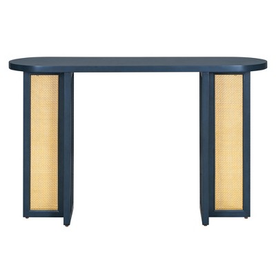 Infurnic Decorative Storage Cabinets Narrow Console Table with Storage, Hallway Table for Living Room, Entrance, Blue, 47.8"*14"*30"