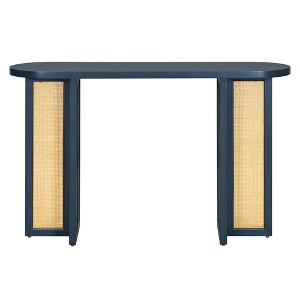 Infurnic Decorative Storage Cabinets Narrow Console Table with Storage, Hallway Table for Living Room, Entrance, Blue, 47.8"*14"*30" - 1 of 4