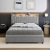 Full Size Bed Frame with Drawer, Upholstered Platform Bed Frame - 3 of 4