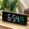 REGALWOVEN Plastic Digital Corded Adjustable Accurate Dimmable Electric Alarm Clock 6.3 x 2.4 x 1 inch - 2 of 4
