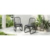SKRAN Outdoor PE Wicker Dining Chairs with Washable Cushion Set of 2, Outdoor Rattan chairs for Backyard Poolside Garden,Patio - 4 of 4