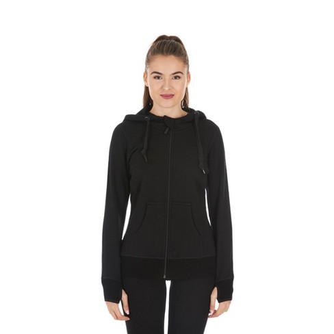 Black merino wool discount hoodie