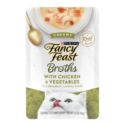 Purina Fancy Feast Lickable Wet Cat Food Complement Creamy Broths - 1.4oz