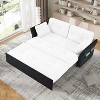 NicBex Queen Size Convertible Sofa Bed Loveseat Couch with Thicked Cushions & Side Storage,Color Blocking Sleeper Sofa for Living Room,Bedroom - 3 of 4