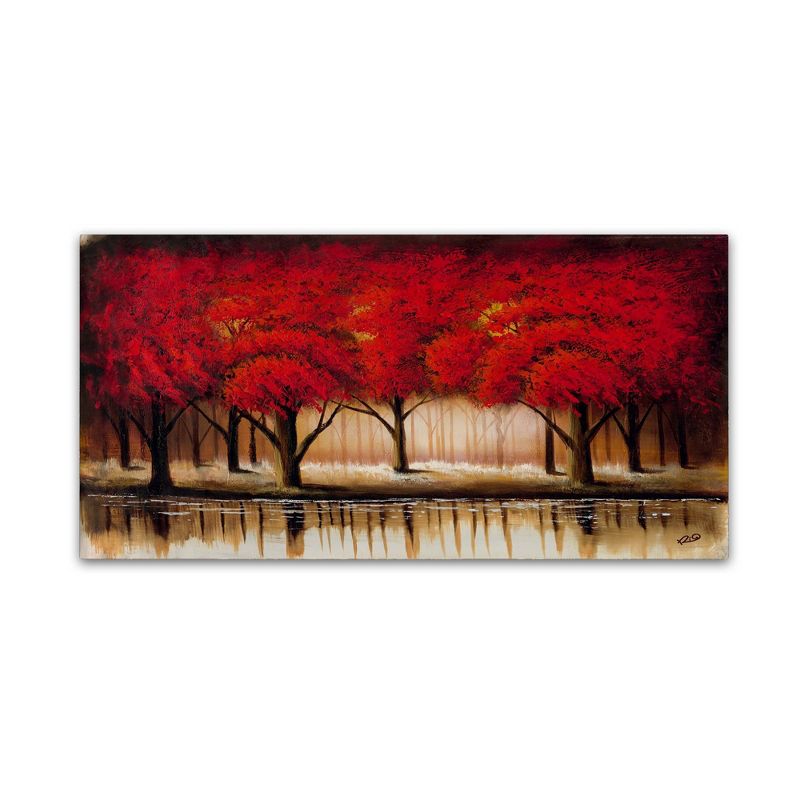 24&#34; x 47&#34; Parade of Red Trees II by Rio - Trademark Fine Art, 1 of 6