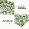 ARTPLAN Outdoor Cushions for Settee,Wicker Loveseat Cushions with Tie,Tufted Patio Cushions 2 U-Shaped Set of 5 Piece,L44xW19，Floral - 4 of 4