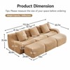 Aukfa Modular Teddy Fabric Sofa,Convertible Modular Sectional Sofa Set , 3-Seats with 1/2/3 Ottoman Soft Boneless Design for Living Room - 4 of 4