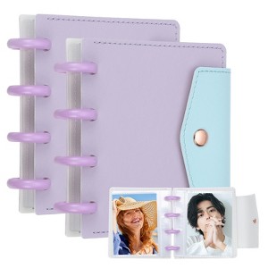 Unique Bargains Detachable Kpop Binder Button Design Photocard Holder Book 2 Pcs - 1 of 4
