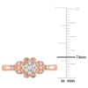 EVERLY JEWELRY |Rose Plated Sterling Silver 1/10 CT TW Diamond Fashion Ring - 4 of 4