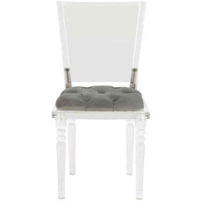 Ella Acrylic Dining Chair - SFV3105 - Clear/Grey - Safavieh Couture
