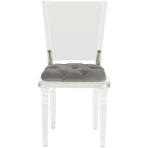 Ella Acrylic Dining Chair - SFV3105 - Clear/Grey - Safavieh Couture - 1 of 4