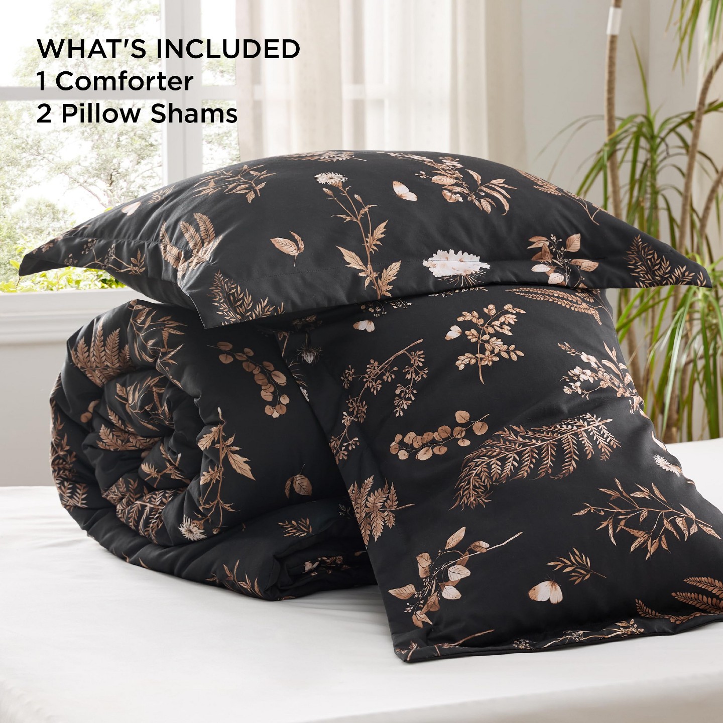 Комплект с одеялом Bedsure Comforter Set Queen Size - Cute Floral Bedding Comforter Set, цвет: С принтом — фото 4