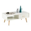 NicBex Rectangular Fluted Design Coffee Table with Solid Wood Legs,Modern Storage Center Table for Living Room,Apartment,White - 3 of 4