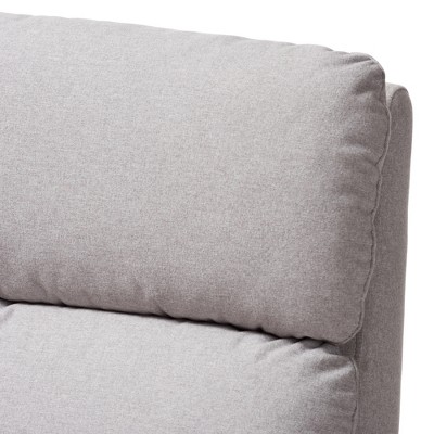Casanova Light Gray Leather-Wood Modern Recliner Chair