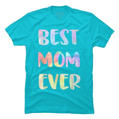 Men's Design By Humans Best Mom Ever Rainbow Bubble Text By MiuMiuShop T-Shirt