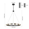 Rennnsan Trevalin 39"W 12-Light Wagon Wheel Classic Dimmable Chandelier in Black - 3 of 4