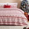 Boho Christmas Quilt Set (3 Pieces) - Reversible Coverlet Bedspread, Lightweight Bohemian Bedding with Tree/Reindeer/Snowflakes, Festive Bedding - 4 of 4