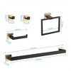 OUTSUPPLY 5-Piece Bathroom Set, Rustproof Wall Mounted Hardware for Bath, Kitchen, Towel Bar, Hooks - 2 of 4