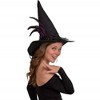 Skeleteen Women's Deluxe Pointed Witch Hat Costume Accessory - Black - image 2 of 4