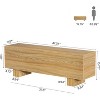 Tribesigns 47.2" Entryway Bench, Wooden End of Bed Bench for Bedroom, Farmhouse Shoe Bench for Hallway, Living Room, Dining Room, Easy Assembly - 3 of 4