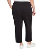Alfred Dunner Plus Women's French Terry Knit Casual Short Length Pant Size 3X Black - 2 of 4