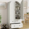 Arched Kitchen Pantry 72 Inch, Farmhouse Storage Cabinet - 2 of 4