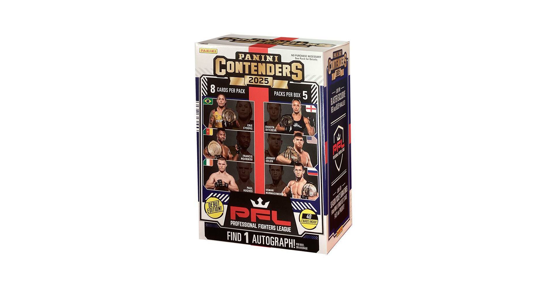 2025 Panini PFL Contenders Fighting Trading Card Blaster Box