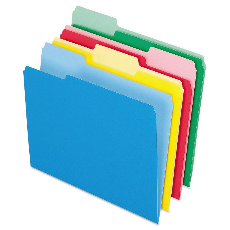 Pendaflex Colored File Folders 1/3 Cut Top Tab Letter Assorted Colors 24/Pack 82300, 1 of 4