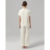 Dream Valley® Women's Button Down Short Sleeve Shirt and Pants 2 Piece Pajama Set - 2 of 4
