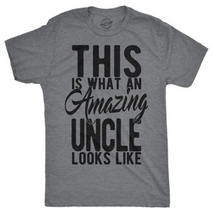 Mens This Is What An Amazing Uncle Looks Like T shirt Funny Family Gift Brother - Crazy Dog Men's T Shirt - 1 of 4