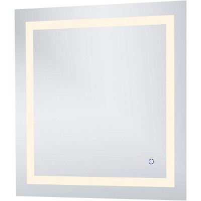 Rectangular Silver LED Bathroom Vanity Mirror