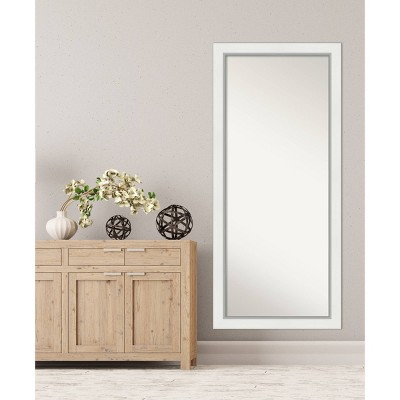 Eva 29"x65" White Silver Gold Framed Full Length Mirror