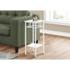 Monarch Specialties Accent Table Side End Plant Stand Square Living Room Bedroom Metal Laminate White Contemporary Modern - 2 of 4