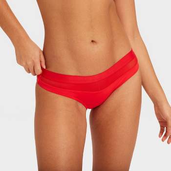 4pcs Lucky Red Underwear, Women Seamless Panties Mid Waist Briefs