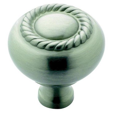 Satin Nickel Round Cabinet Knob with Mounting Hardware