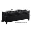 NicBex Upholstered Tufted Button Storage Bench,Linen Entry Bench with Spindle Wooden Legs,Storage Ottoman Bench for Living Room,Bedroom - 3 of 4