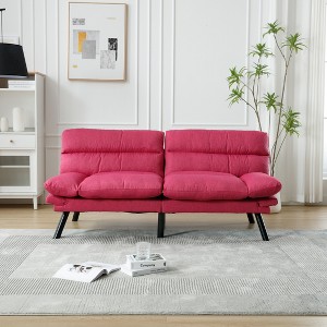 Living Room Sofa with thick cushion, Sofa Bed, Sleeper Sofa with Metal feet, Bedroom Furniture - 1 of 4