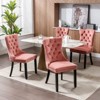 CENGHU Modern Velvet Upholstered Dining Chairs Set of 2, Kitchen Side Chairs with Wood Legs and Nailhead Trim, for Dining Room, Living Room - 4 of 4