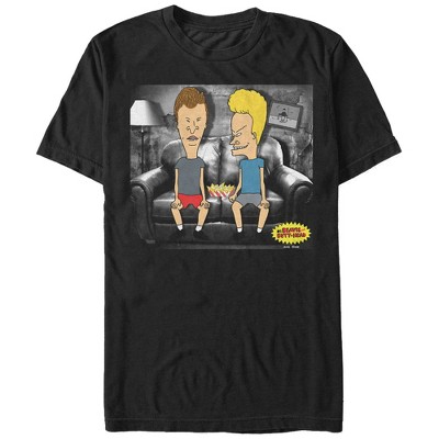 Men's Beavis and Butt-Head Watching Music Videos T-Shirt - Black - Small