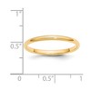Black Bow Jewelry 2mm to 6mm 14K Yellow Gold Half Round Standard Fit Band - 4 of 4