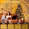 Ollny 300 LED 9.8ft*9.8ft Warm White Curtain Lights (Clear Cable, USB, 8 Modes, IP44 Waterproof)   9.8ft*9.8ft - 3 of 4