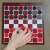 Attatoy Black & Red Stackable Wooden Checkers, 24pc Set; Travel Size w/ Drawstring Cloth Storage Bag - 4 of 4
