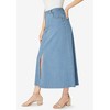 Roaman's Women's Plus Size Invisible Stretch Contour Front Slit Maxi Skirt - 4 of 4