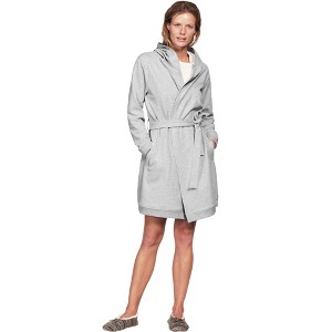 ellos Plus Size Hooded Fleece Robe - 1 of 4